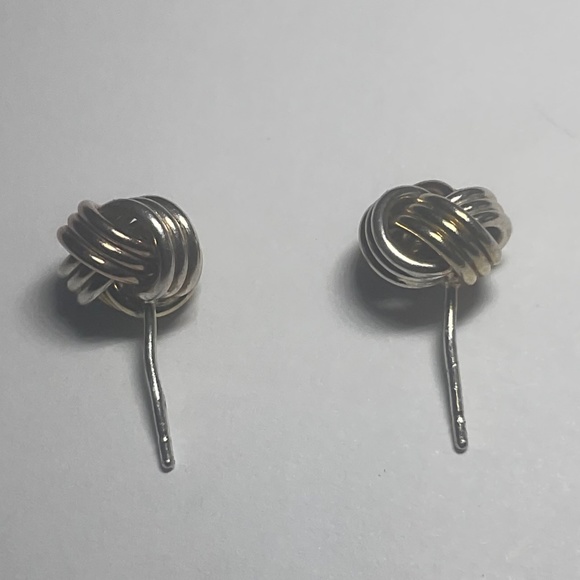 Jewelry - Vintage Sterling Silver Knot Earrings